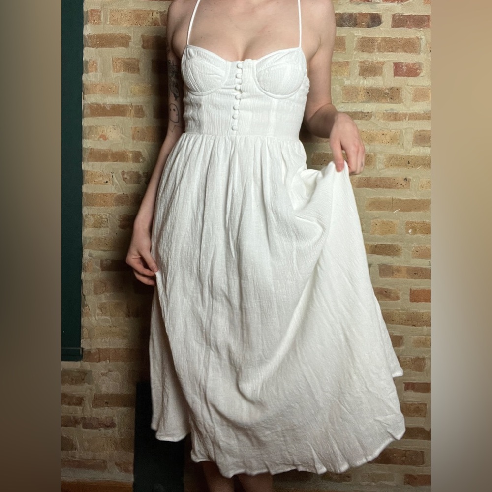 ASTR White Midi Dress
